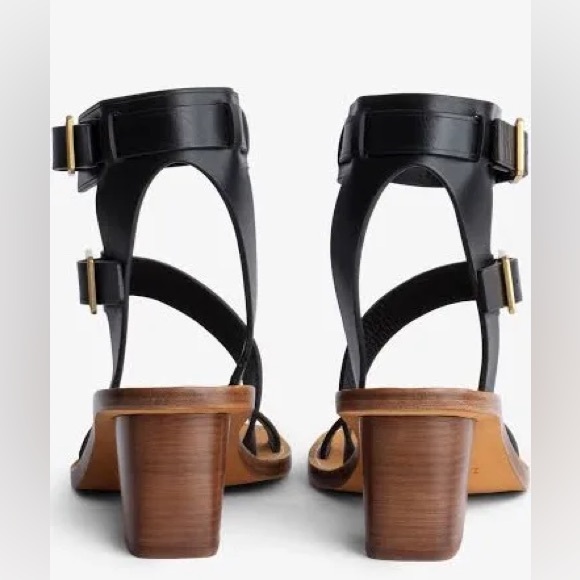 ZADIG & VOLTAIRE CECILIA CAPRESE SANDALS - Noir - Picture 3 of 9